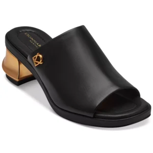 Women's Tinley Leather Peep Toe Mules