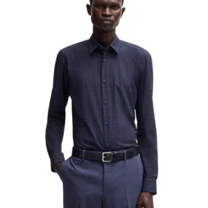 Men's Stretch Jersey Slim-Fit Dress Shirt