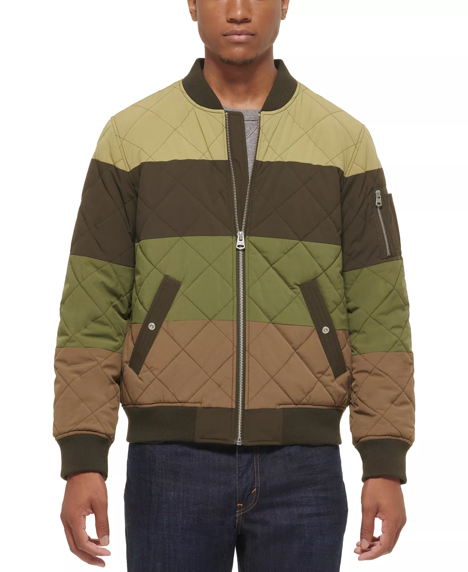mni-b56199288ec40dc206287e9a6742b61f Men's Quilted Fashion Bomber Jacket