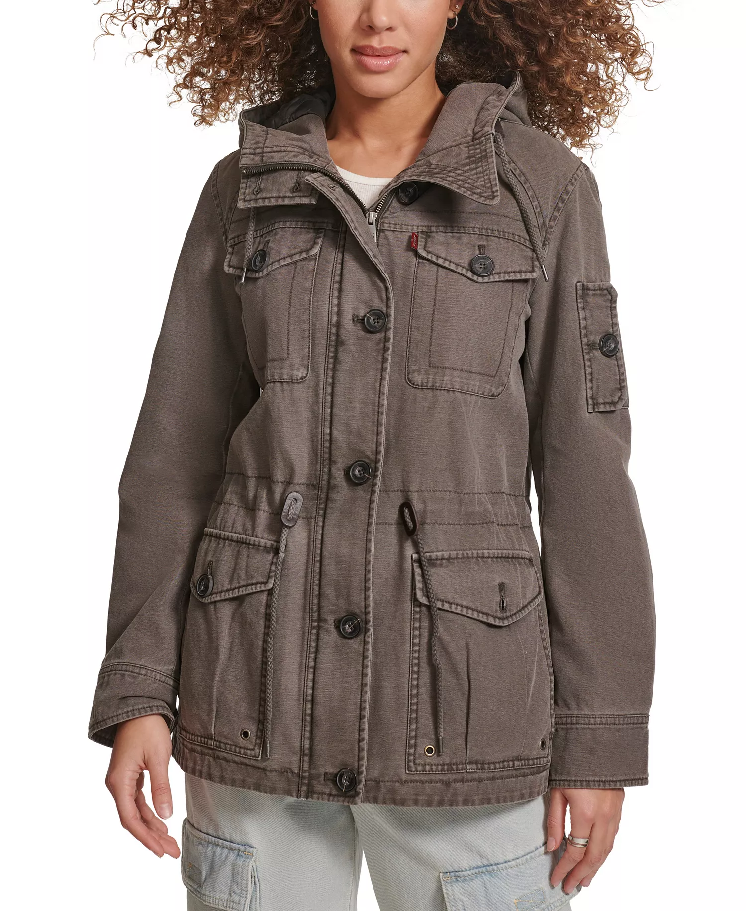 mni-b5e4448fb2abde9070f9685e05c13676 Women's Hooded Military Jacket — изображение 3