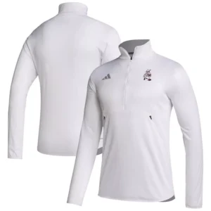 Men's White Texas A M Aggies Ol' Sarge Sideline Knit Quarter-Zip Pullover Top