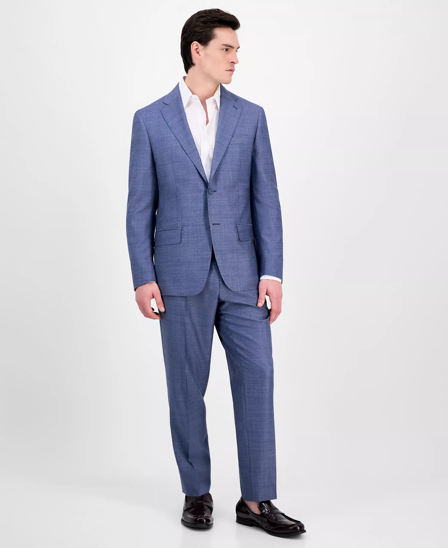 mni-b6ee26c31374551f0740088ab983caa1 Men's Slim-Fit Italian Wool Solid Suit — изображение 3