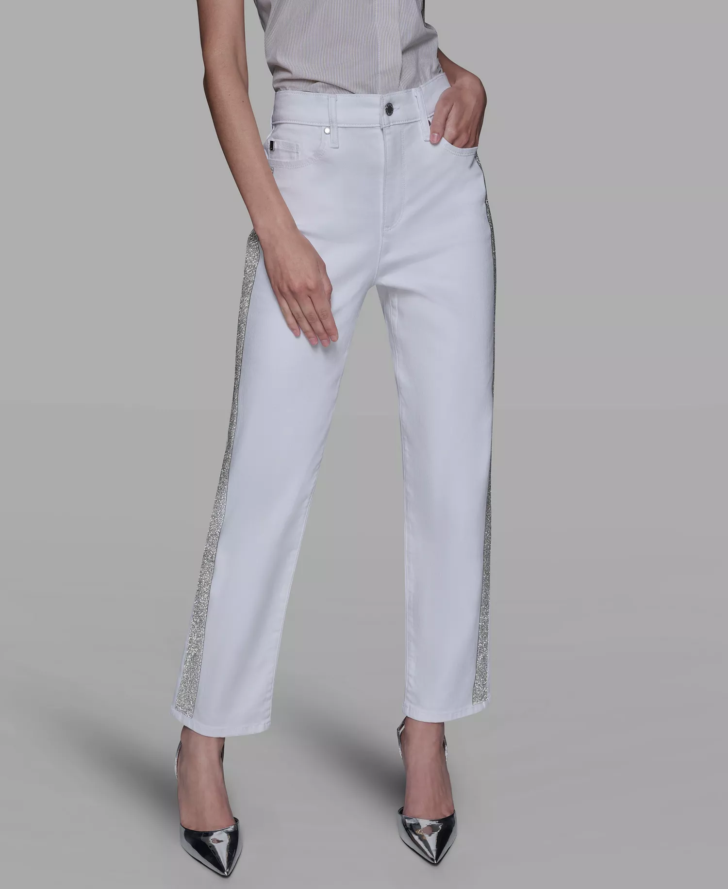 mni-b77a644d8d20f6a7286fe9cdb1d029cd Women's Stripe Detail Jeans