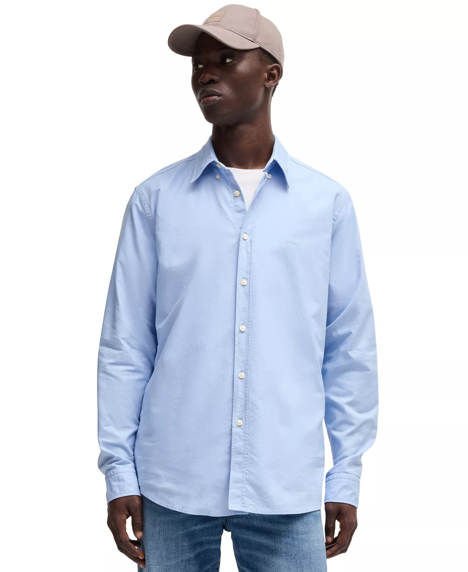 mni-b787d745fe788ca6ca67b6ad2c36250d Men's Button-Down Regular-Fit Dress Shirt