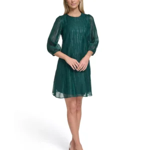 Petite 3/4-Length Shift Dress