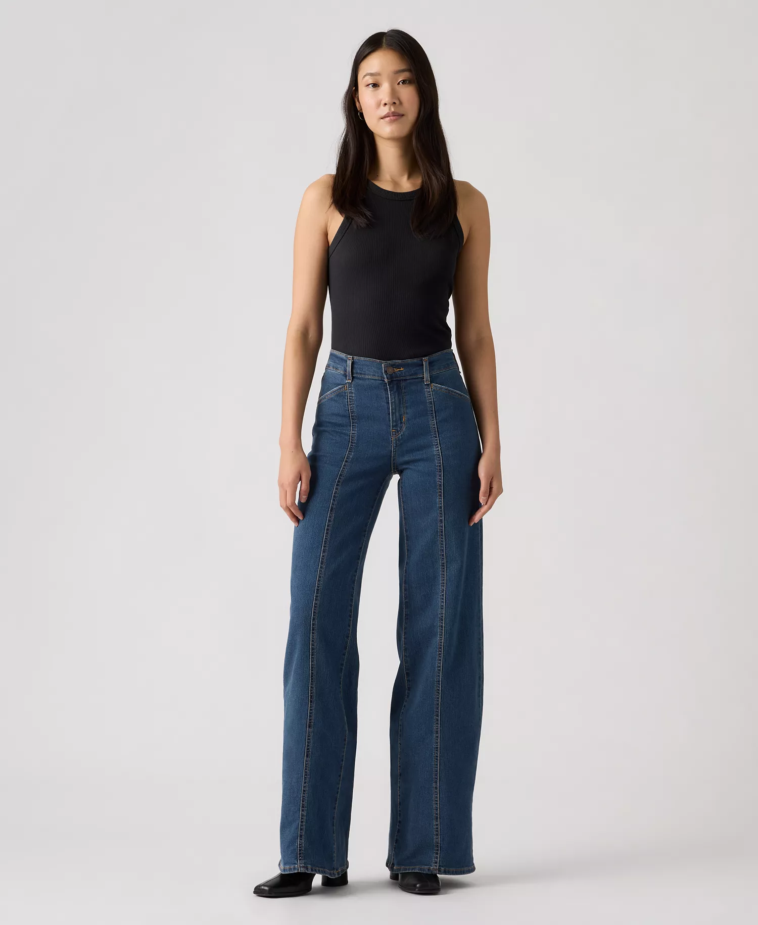 mni-b87f5bcbb97d976385714cfd1519c473 Women's 318 Seamed Wide-Leg Jeans — изображение 4