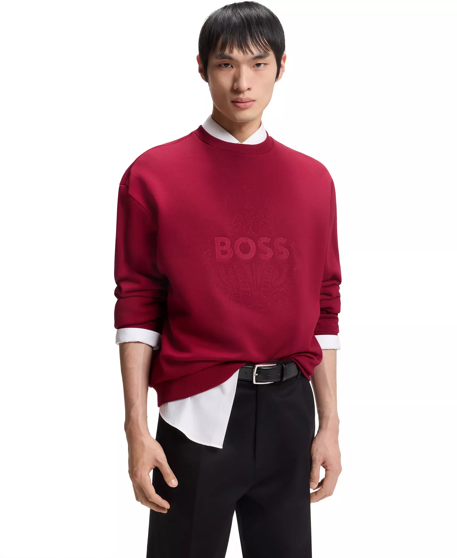 mni-b89f198705ad8b1e1977437243db010f Men's Cotton Terry Oversized-Fit Logo Sweatshirt — изображение 3