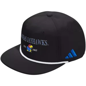 Men's and Women's Black Kansas Jayhawks Seasonal Rope Adjustable Hat