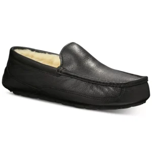 Men's Ascot Leather Moccasin Slippers