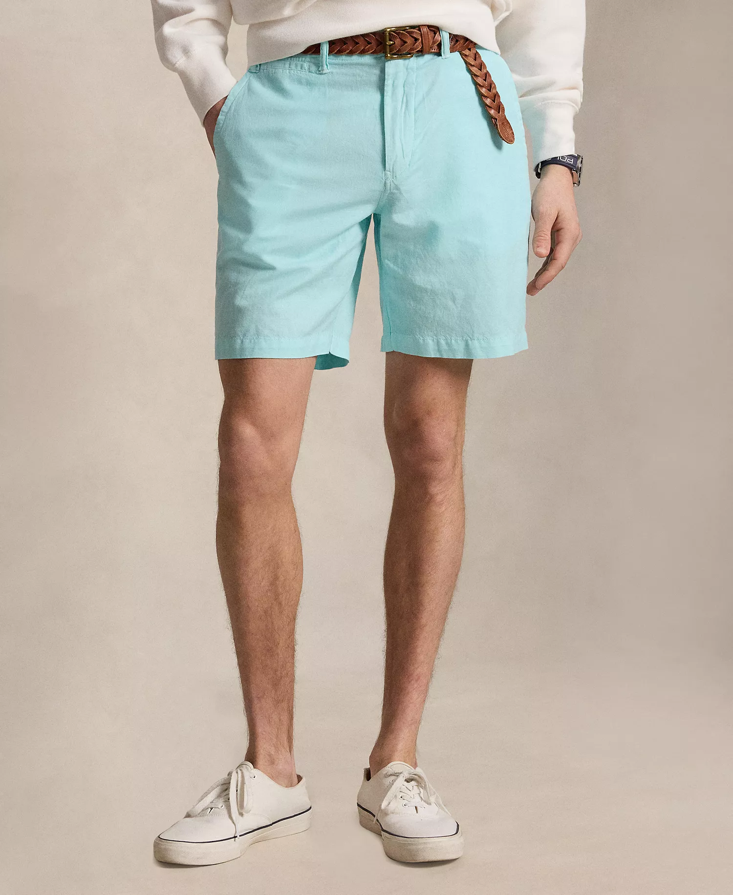 mni-b9a7c516247a0b4007d5c7908a652b72 Men's 8.5" Straight-Fit Linen Cotton Chino Shorts — изображение 6