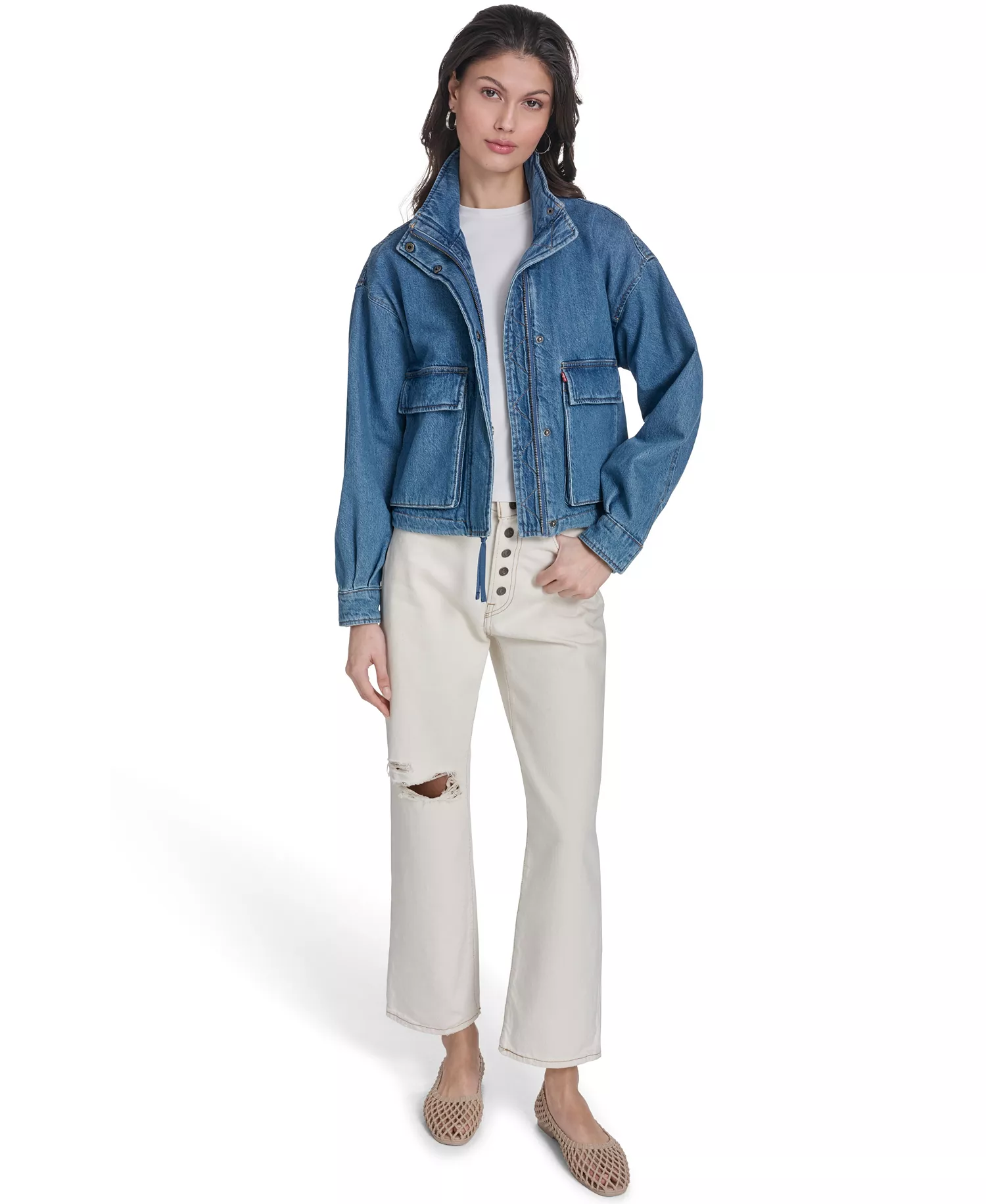 mni-b9be6afa7b57aa69ef570b7f3719be7d Women's Cropped Surplus Jacket — изображение 3