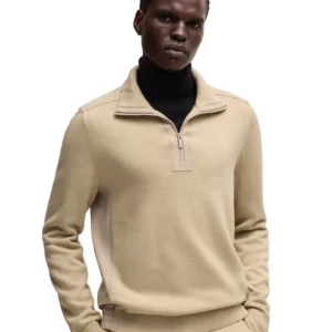 Men's Softshell Trims Zip-Neck Sweater