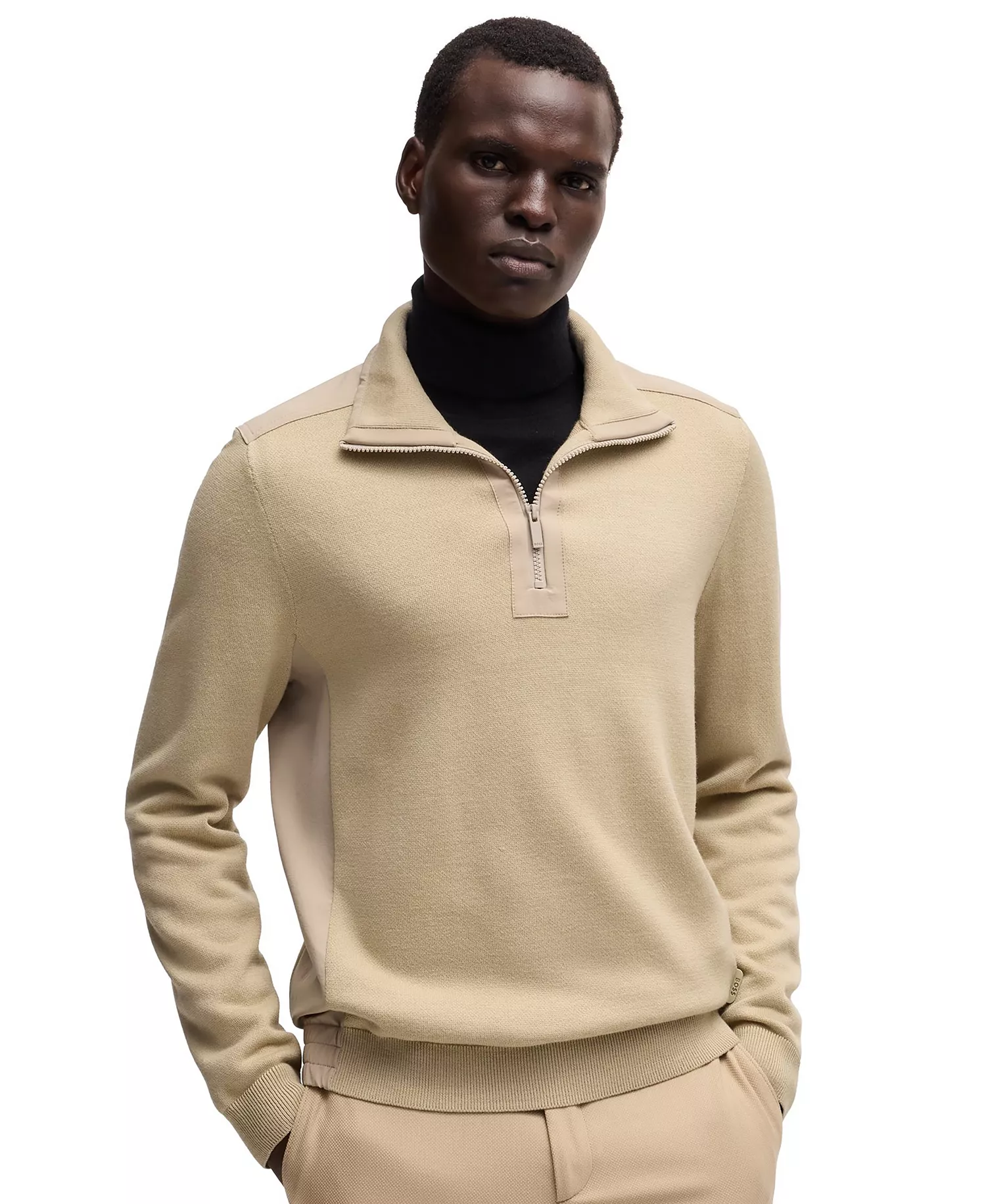 mni-bad6747a2ee97f3f86e36fef0c461f9a Men's Softshell Trims Zip-Neck Sweater