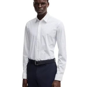 Men's Stretch Jersey Slim-Fit Dress Shirt