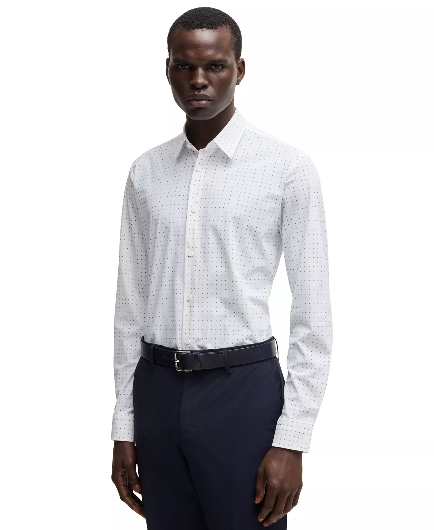 mni-bb7db14d1f42f5c721f40f9b9be37bc0 Men's Stretch Jersey Slim-Fit Dress Shirt