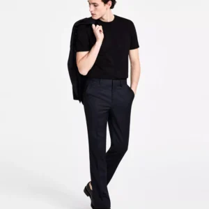 Men's Modern-Fit Wool Blend Suit Pants