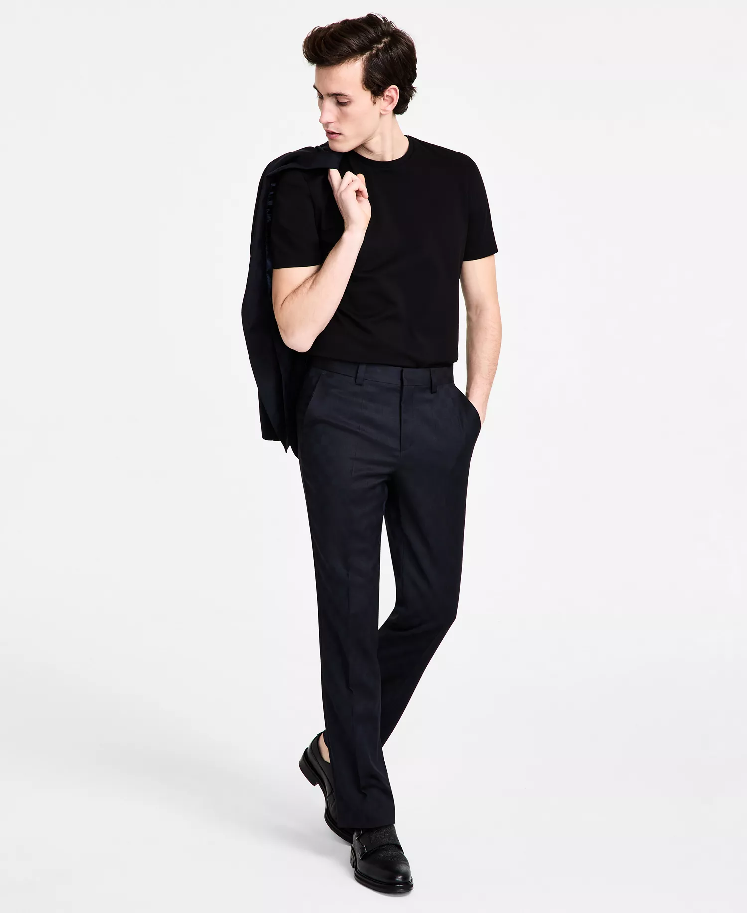 mni-bbfb1f8efdd0908755576e5597d9b525 Men's Modern-Fit Wool Blend Suit Pants