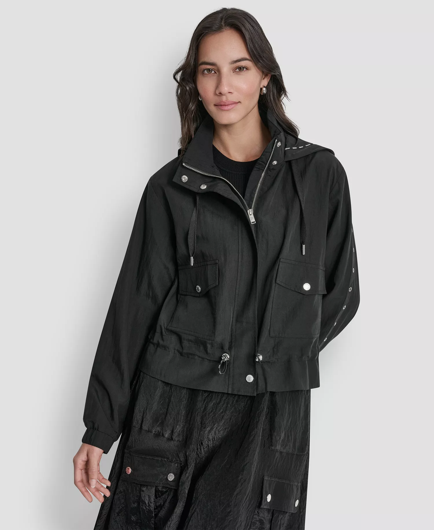 mni-bc4b072b4064244dcef37f3a89861d1a Women's Studded Hooded Anorak Jacket