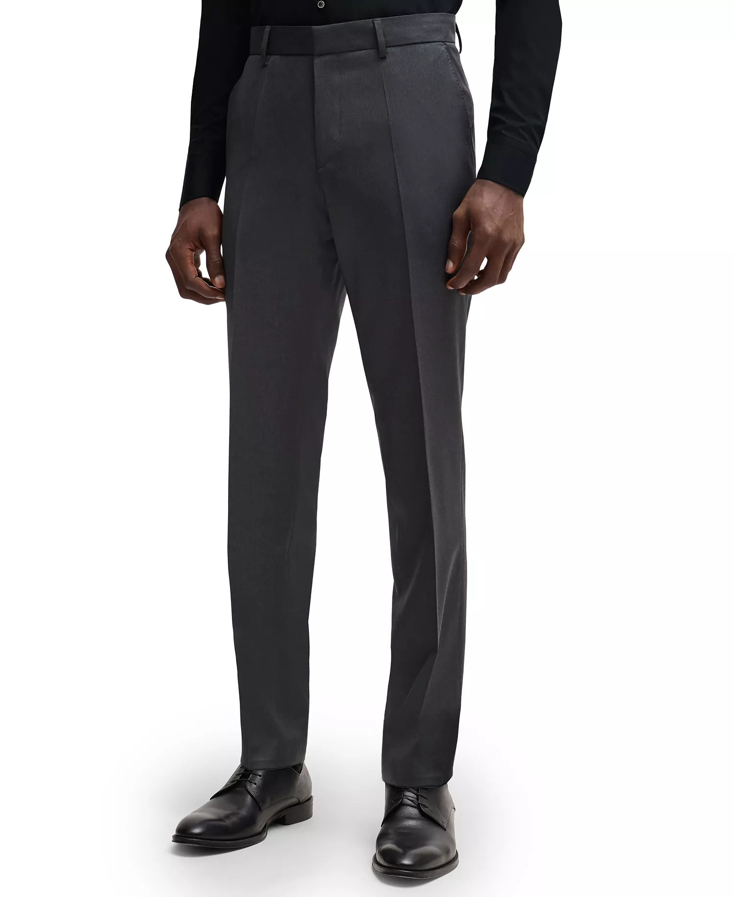 mni-bc91d31716985256e730b708e9d8a9a1 BOSS Men's Regular-Fit Virgin Wool Formal Trousers — изображение 3