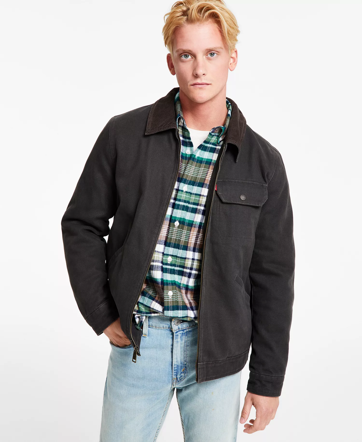 mni-bce99241f72a32560bf6b60d2e29666a Levi’s® Men's Cotton Canvas Zip-Front Utility Jacket — изображение 3