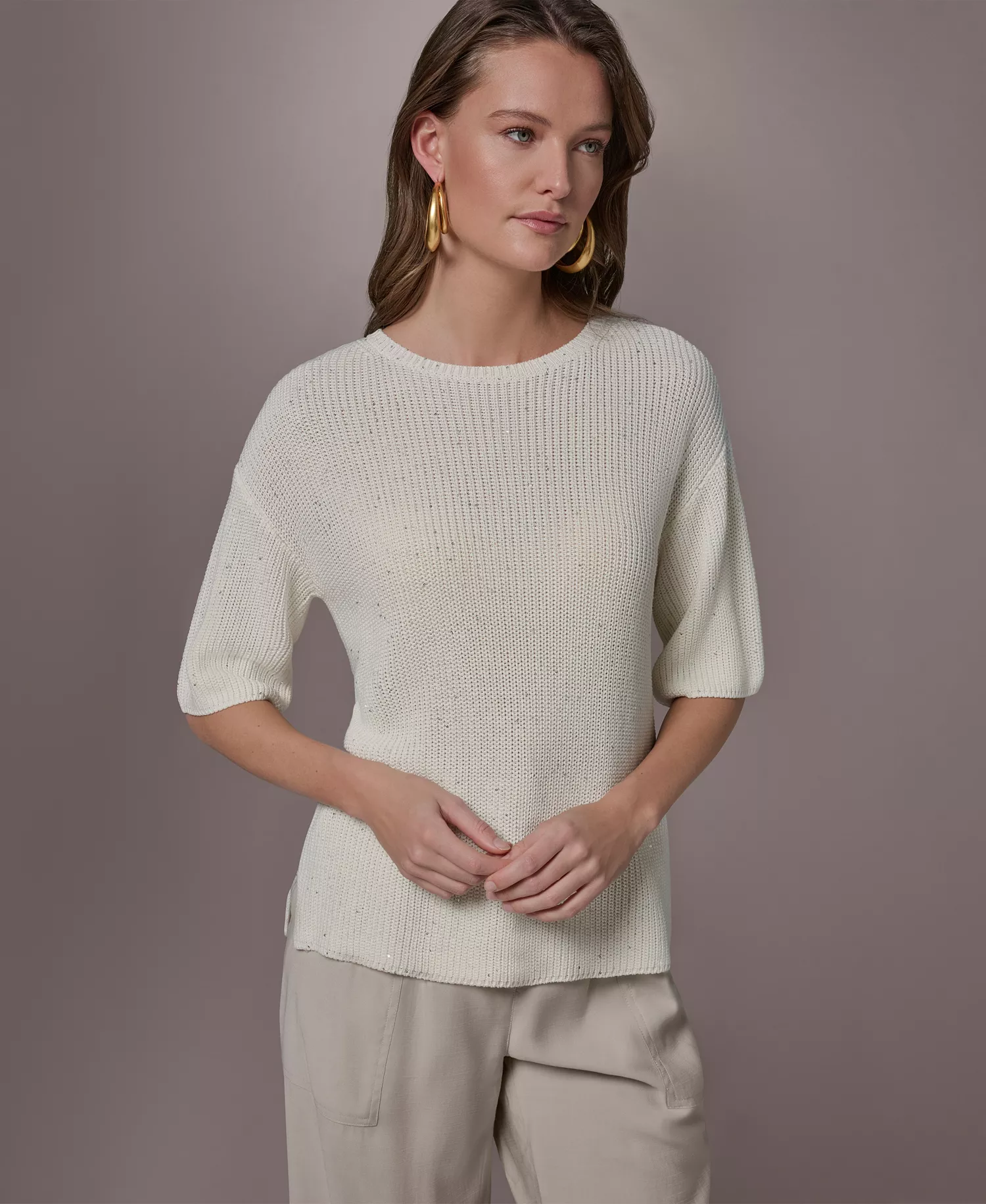 mni-bd28547a44170b4e20576d337ccc1c53 Women's Short-Sleeve Oversized Sweater