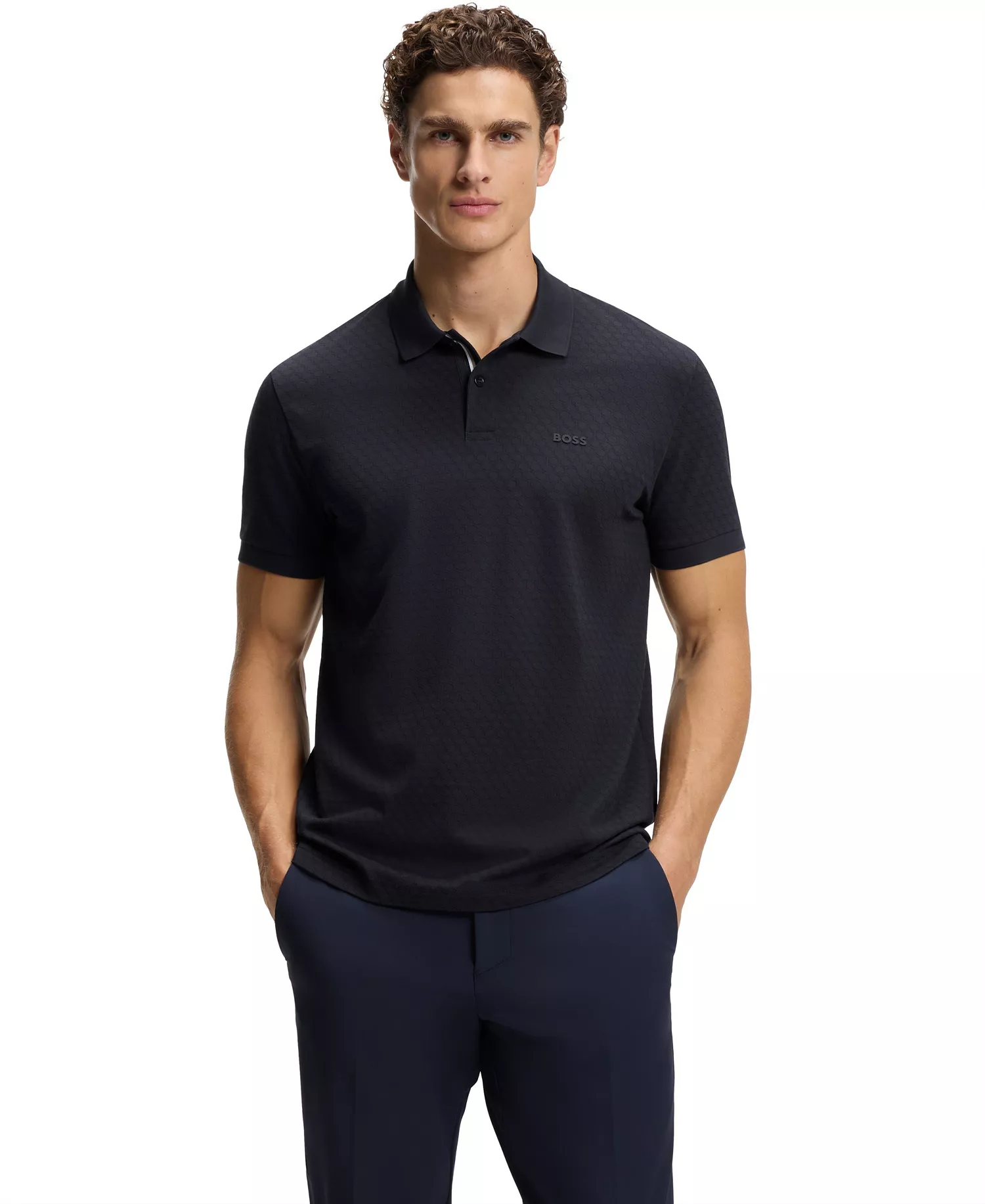 mni-bdd7e115c006c09f654d07bcab3f7684 Men's Cotton-Piqué Printed Pattern Polo Shirt