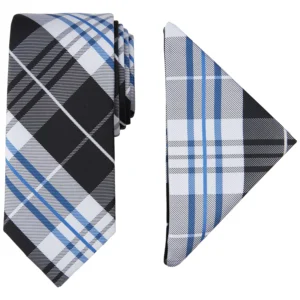 Men's Lydonia Plaid Tie & Pocket Square Set