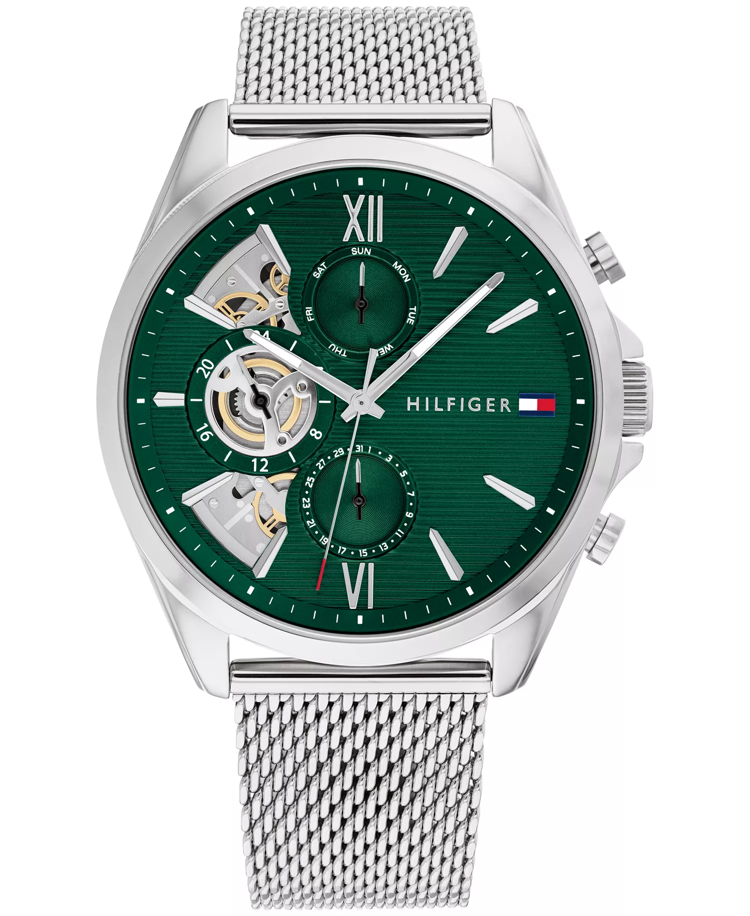 mni-be74e29596c710b1c1c783f2cffd7b25 Men's Multifunction Silver Stainless Steel 43.5mm