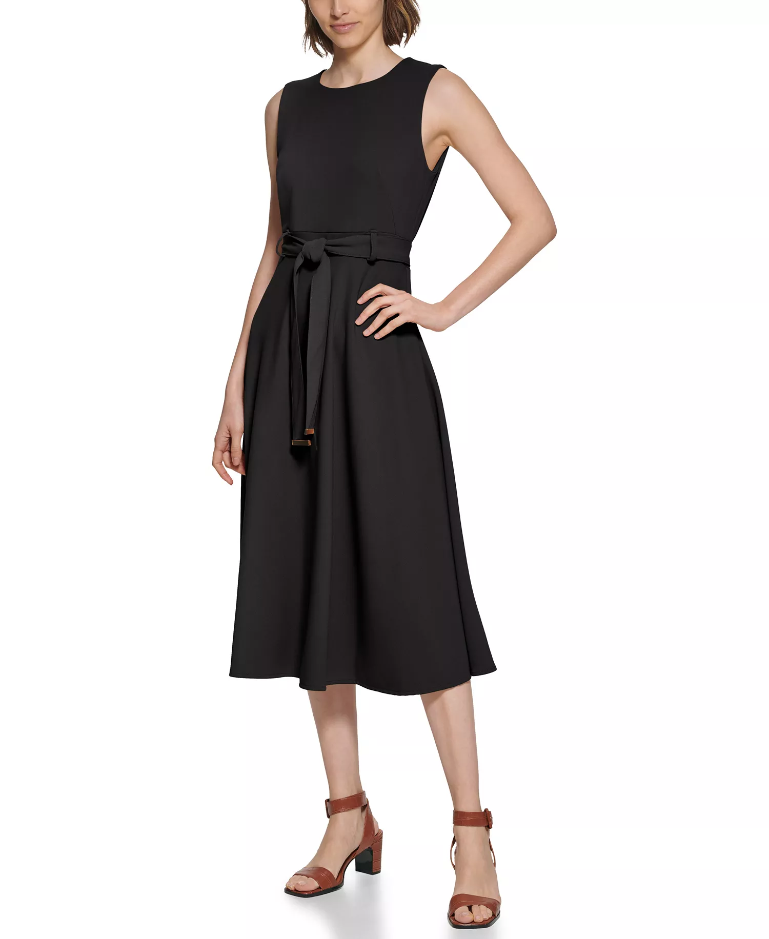 mni-beaa1ee045f67fe33a2b4e45badfd7e6 Women's Sleeveless Midi A-Line Dress
