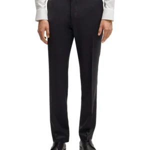 BOSS Men's Regular-Fit Virgin Wool Formal Trousers