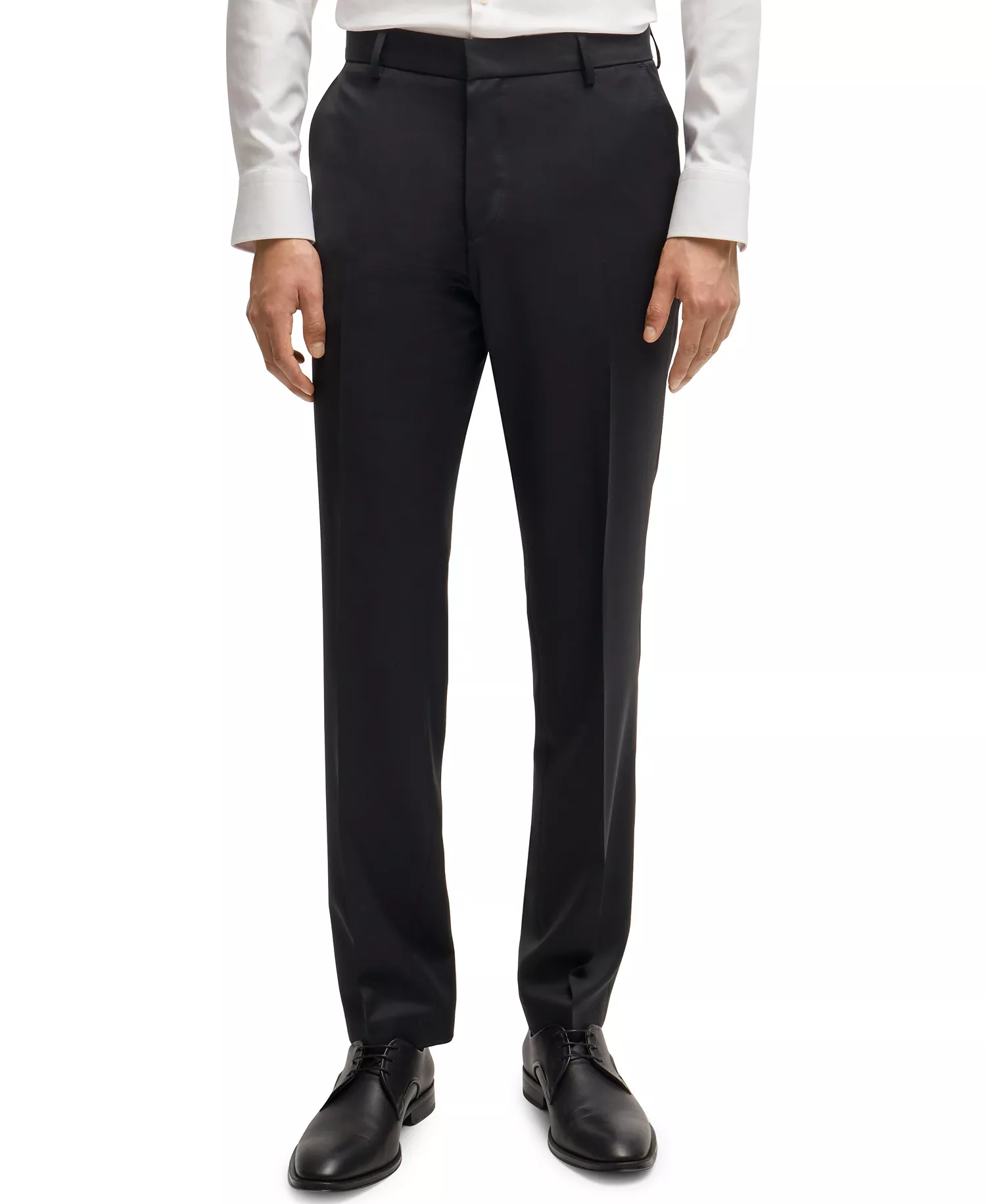 mni-bfdc806092dd6136d58cee5f517b7822 BOSS Men's Regular-Fit Virgin Wool Formal Trousers