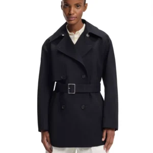 BOSS by Women's Cotton Buckled Belt Trench Coat
