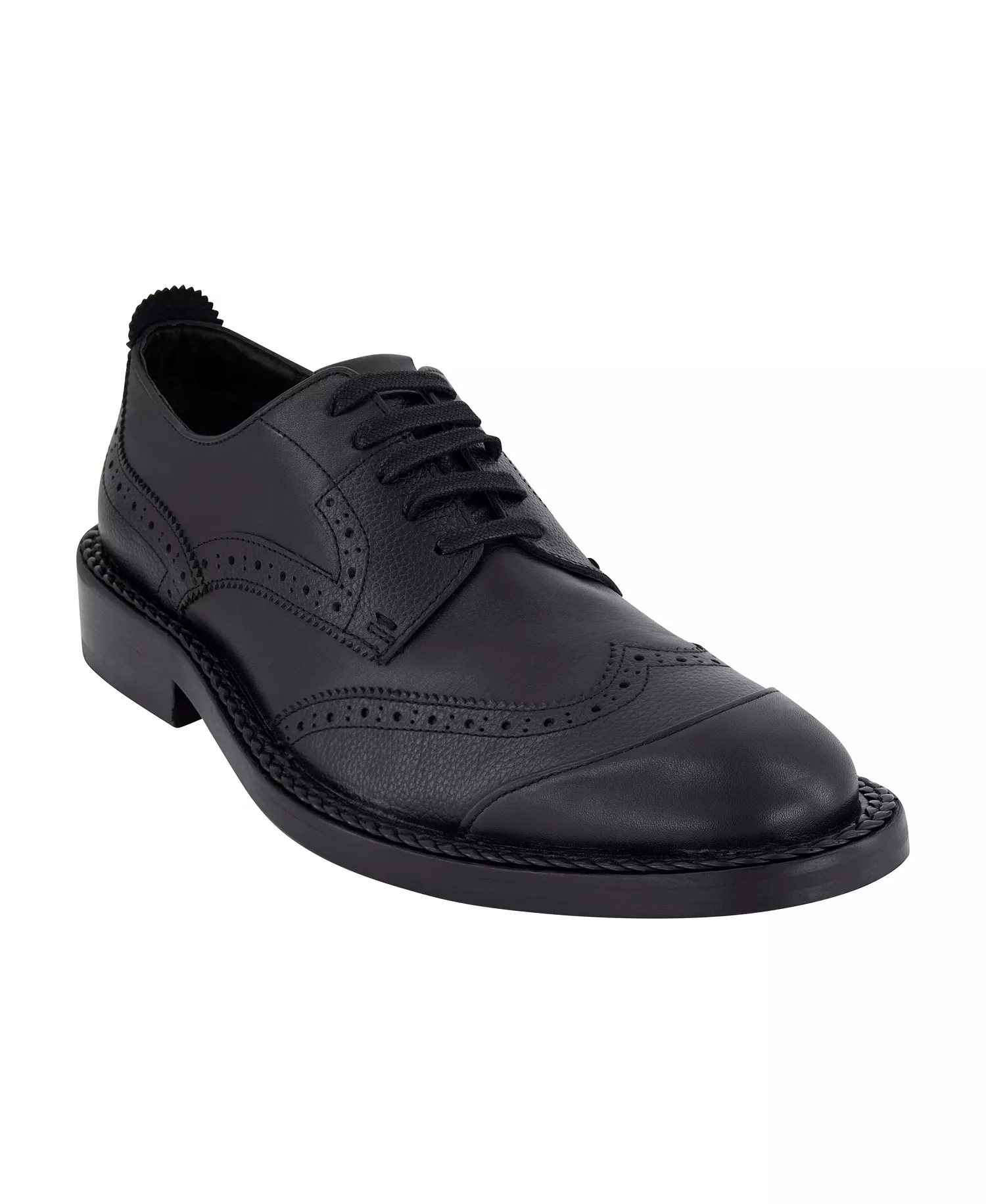 mni-c0aa1b6a19b9c2a9448435dd17fbbd28 Men's White Label Leather Wingtip Dress Shoes