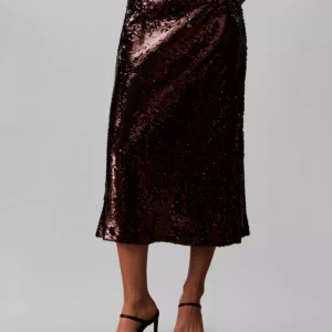 Women's Sequined Midi Skirt