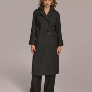 Women's Double-Breasted Belted Wrap Coat