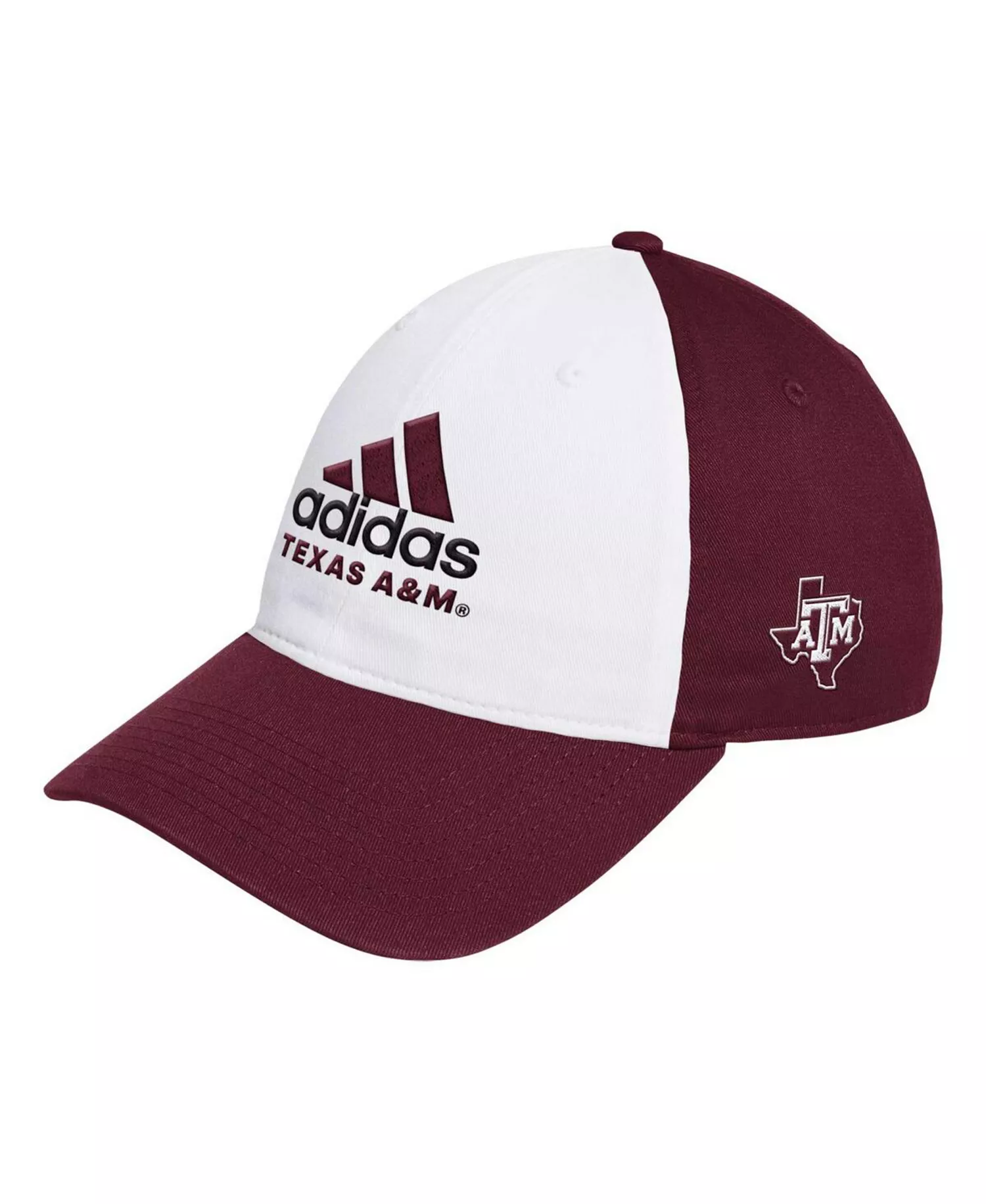 mni-c228b545197fde1dead17c5c7a9075e5 Men's White/Maroon Texas A M Aggies Slouch Adjustable Hat