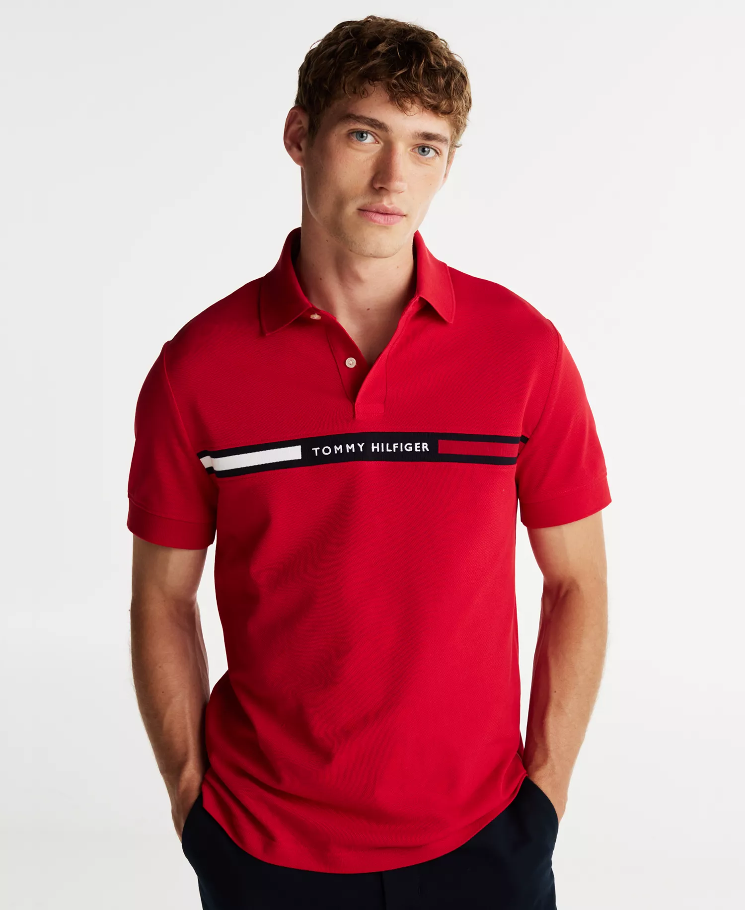 mni-c2cc4c58a9edb249a9ea57aa17a696d7 Men's Classic-Fit Embroidered Chest Insert Polo Shirt — изображение 4