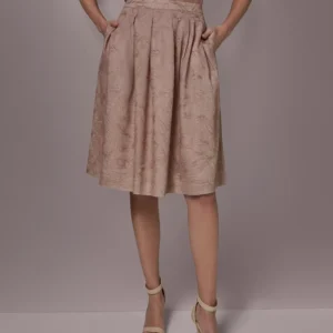 Women's Embroidered Pleated Skirt