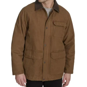 Men's Cotton Canvas with Corduroy Collar Barn Jacket