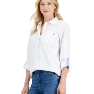 Women's Roll-Tab Button-Front Shirt