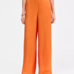 Women's Wide-Leg Satin Pants, Exclusively at Macy's