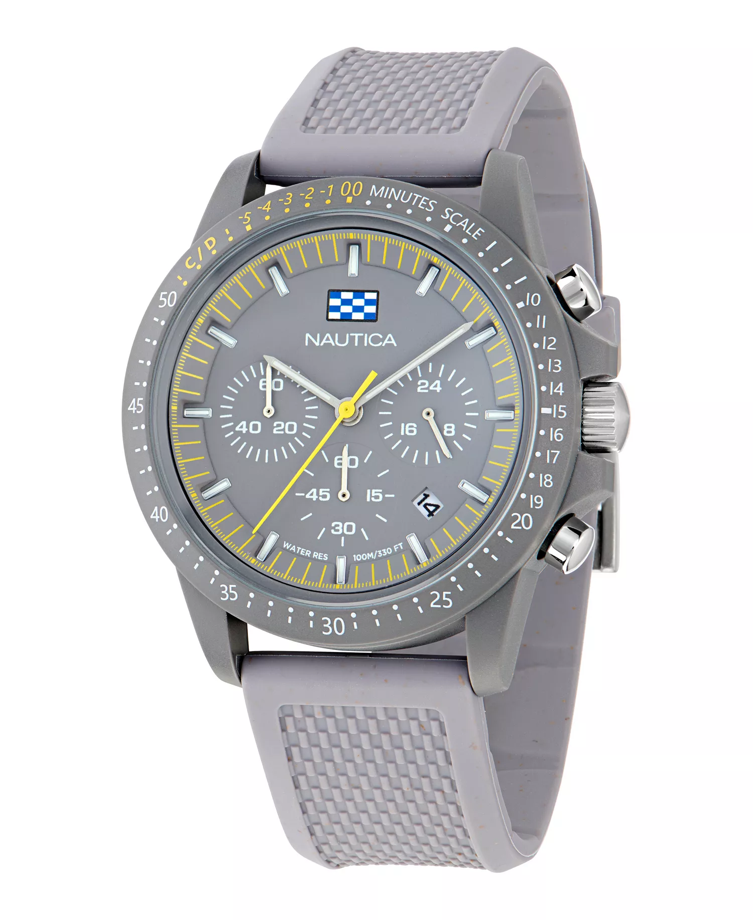 mni-c5117721eed3c716913a6167eeef1bce Men's Multifunction or Date Gray Polyurethane Watch, 43mm