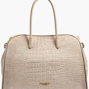 Satin Suede Croco Tote