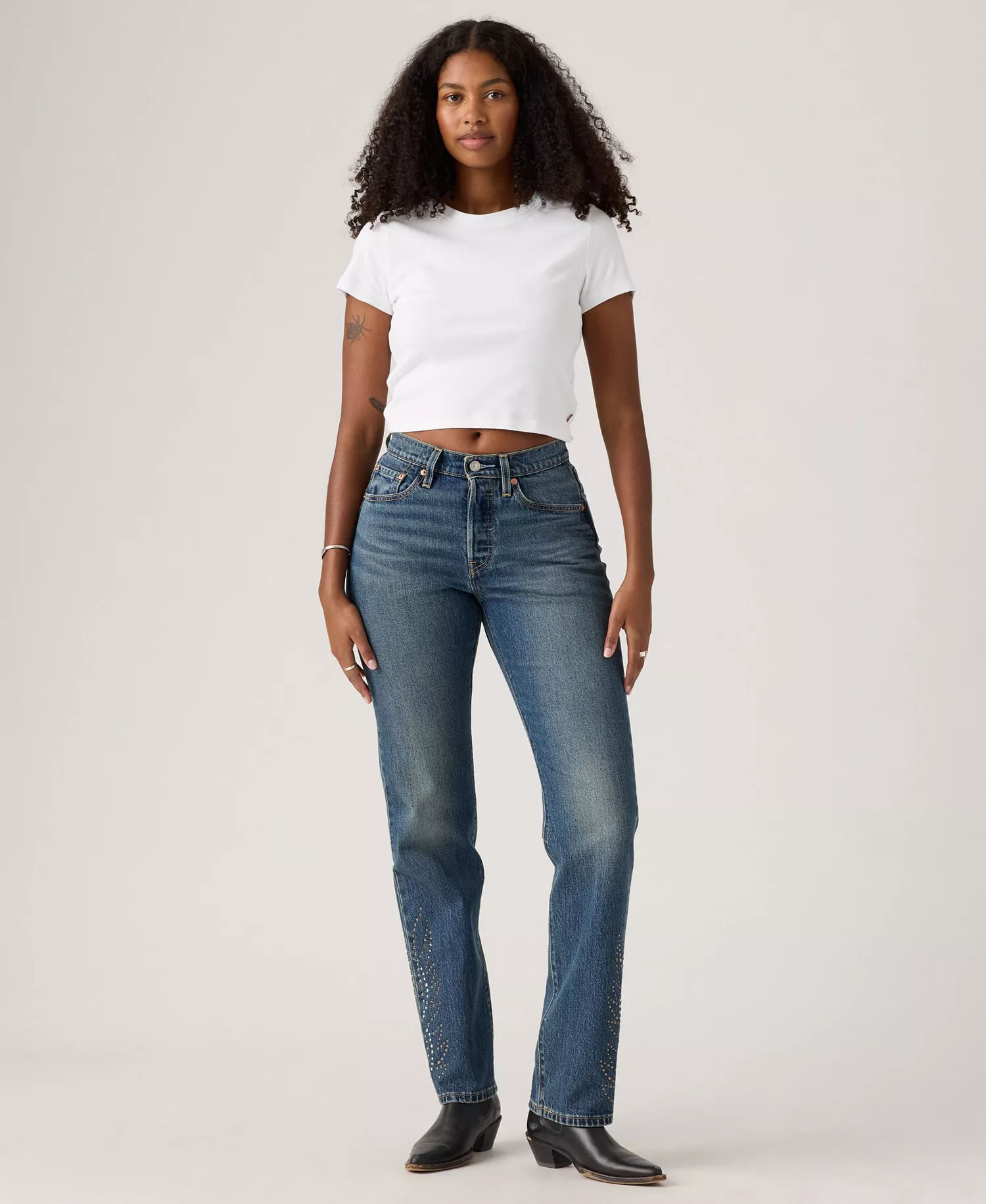 mni-c55880b950e3530d81486b9dd1bd0ea4 Women's 501 Original-Fit Straight-Leg Jeans — изображение 6