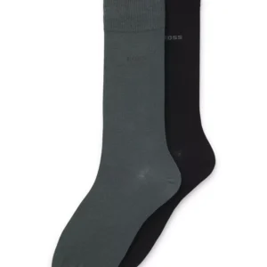 Men's Solid Crew Length Socks, 2-Pack