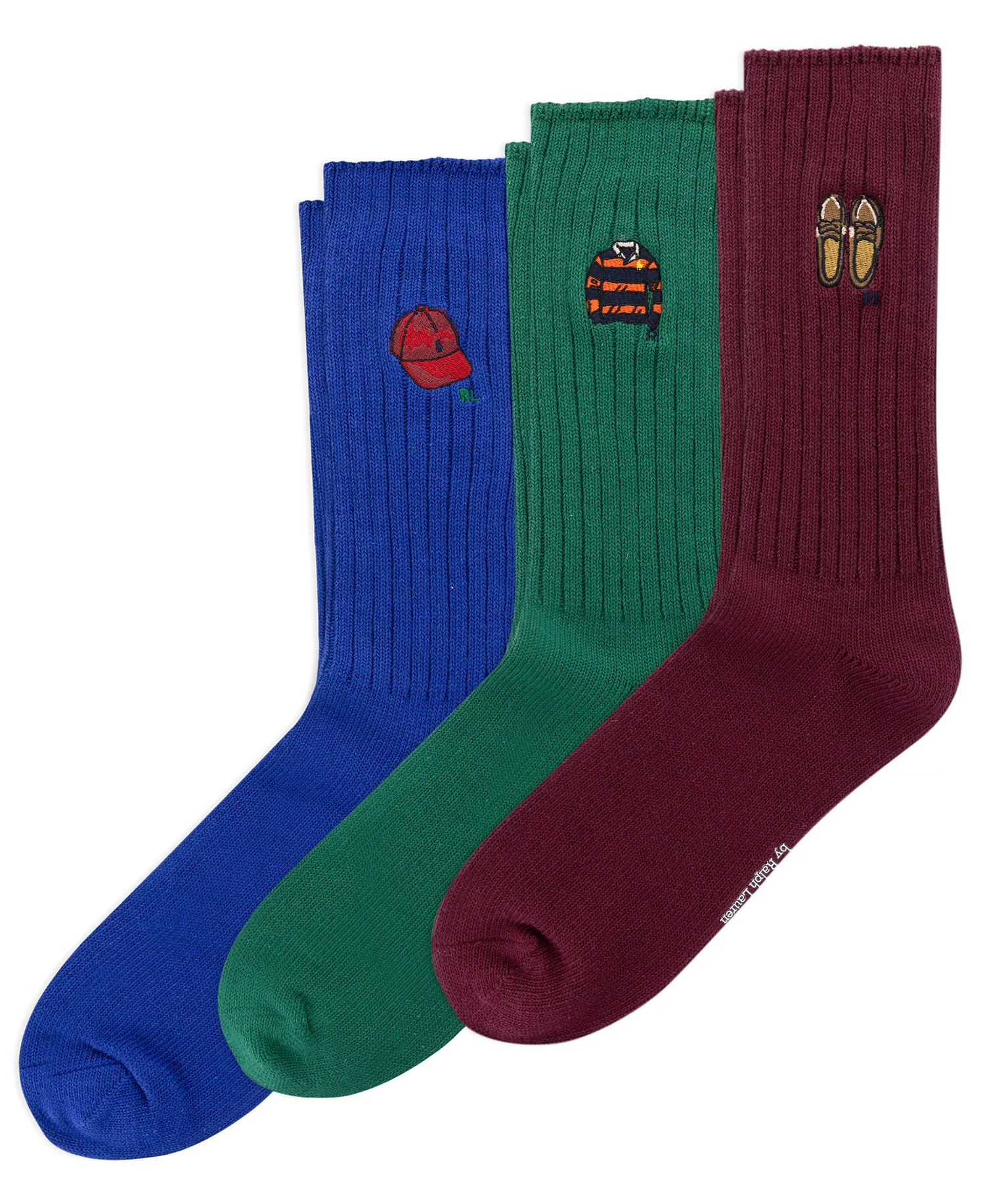 mni-c648ea1336293fd19edba8a887447d19 Men's 3-Pack Novely Embroidered Socks Gift Box