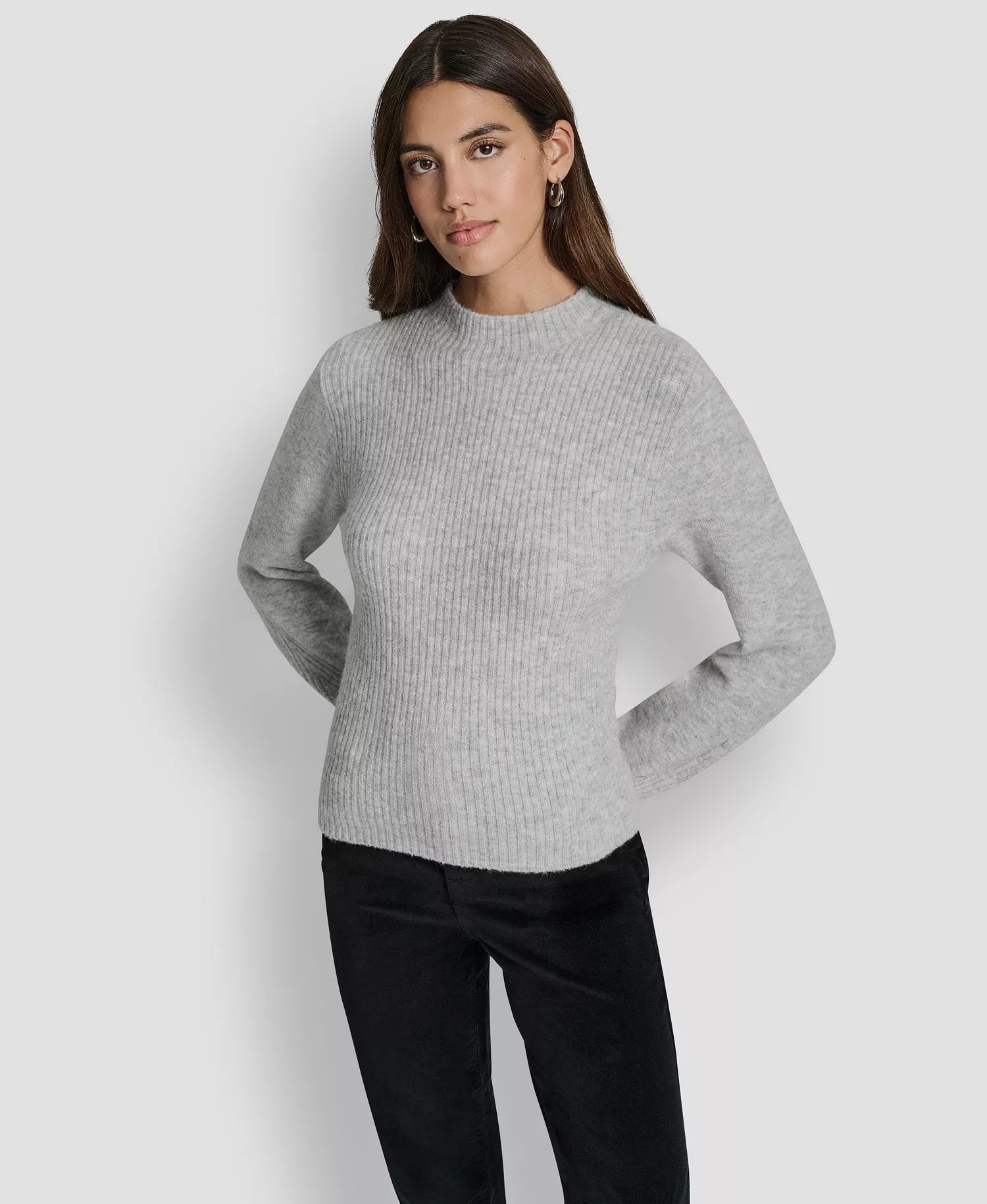 mni-c69c2564e4a5047b9307d73ac0c88afd Women's Crewneck Blouson Sleeves Sweater