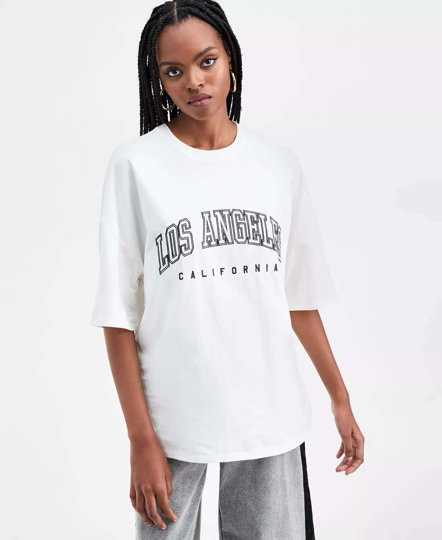mni-c6fa872c590046a7c251856f9a5d93be Women's Los Angeles Embroidered T-Shirt, Macy's Exclusive