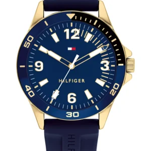 Men's Blue Silicone Strap Watch 44mm