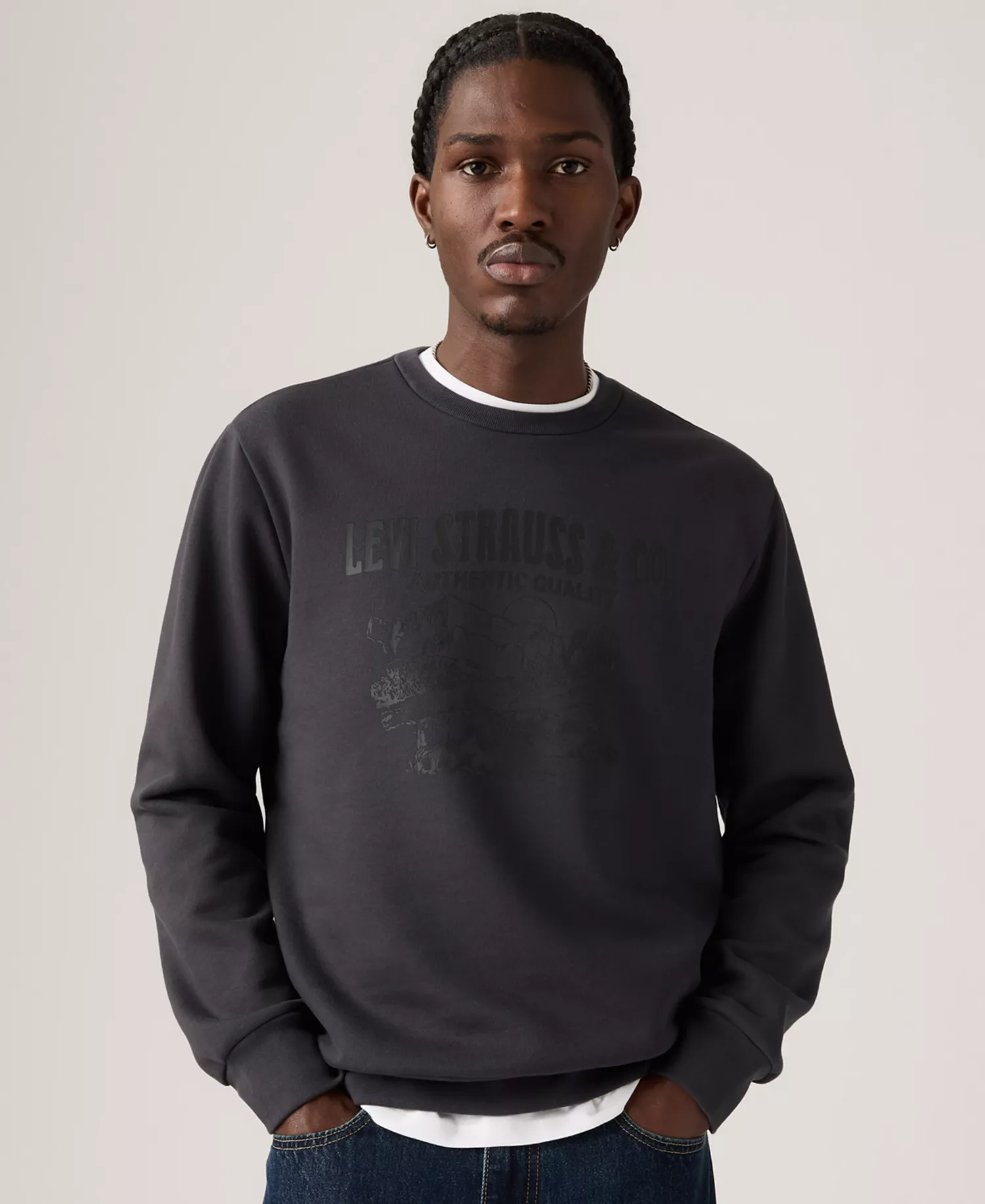 mni-c8876cf18479153ff030c506a97ecc6a Men's Long Sleeve Logo Sweatshirt — изображение 3